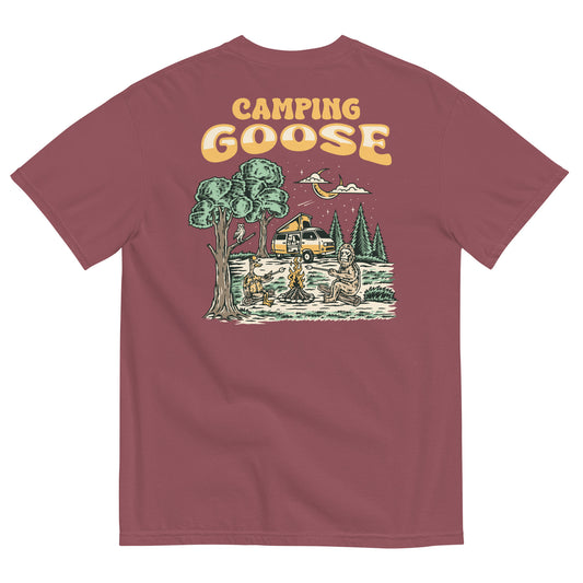 CAMPING GOOSE TEE - MAROON