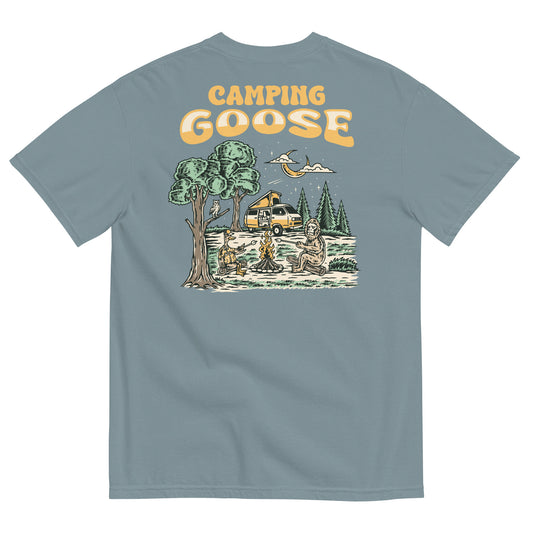 CAMPING GOOSE TEE - BLUE