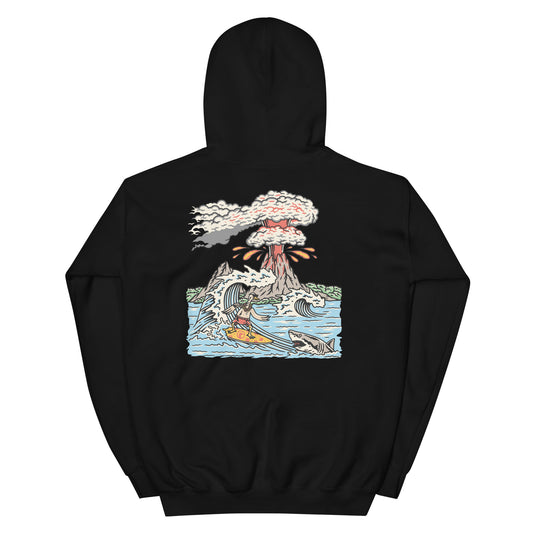 SURFING GOOSE HOODIE - BLACK