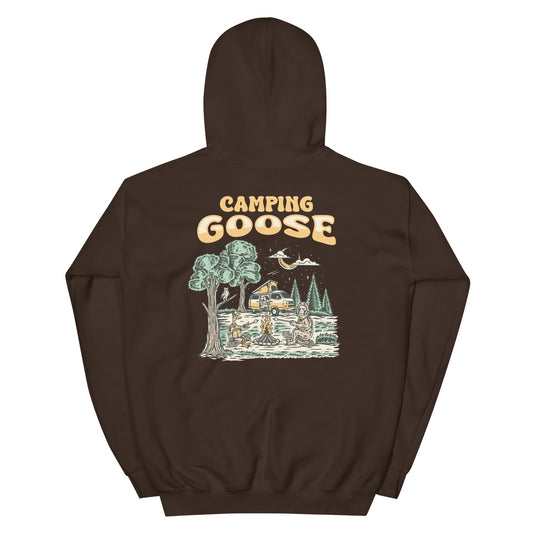 CAMPING GOOSE HOODIE - BROWN