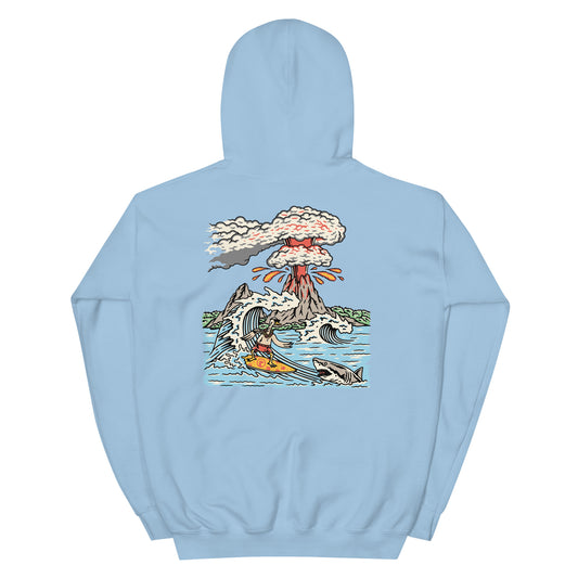 SURFING GOOSE HOODIE - LIGHT BLUE