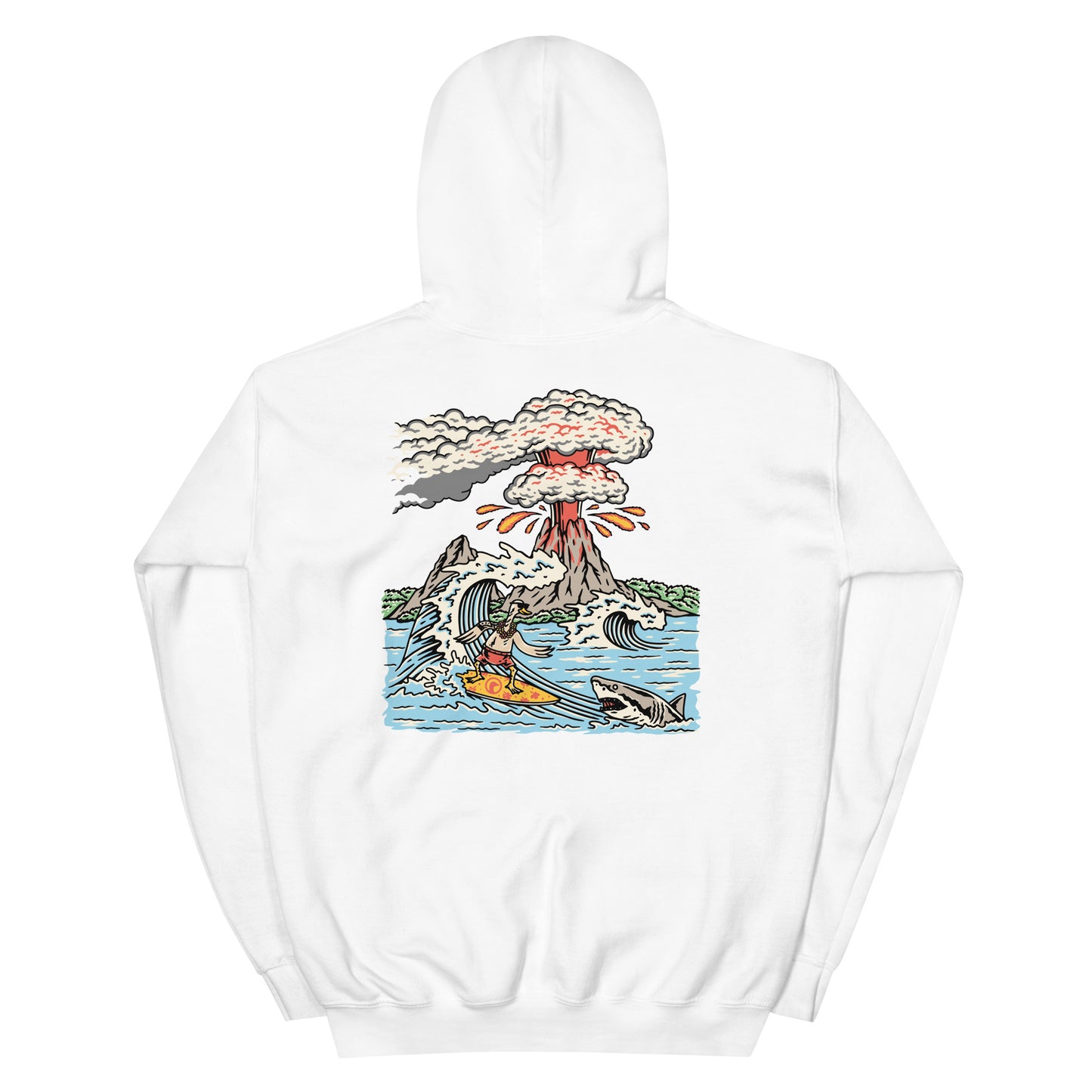 SURFING GOOSE HOODIE - WHITE